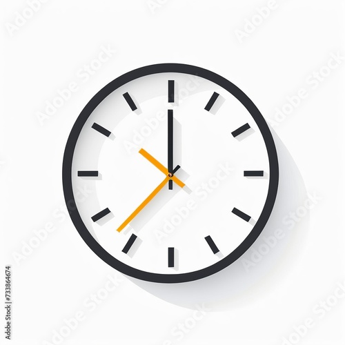 Modern Flat Style Vector Icon of Clock Logo Design