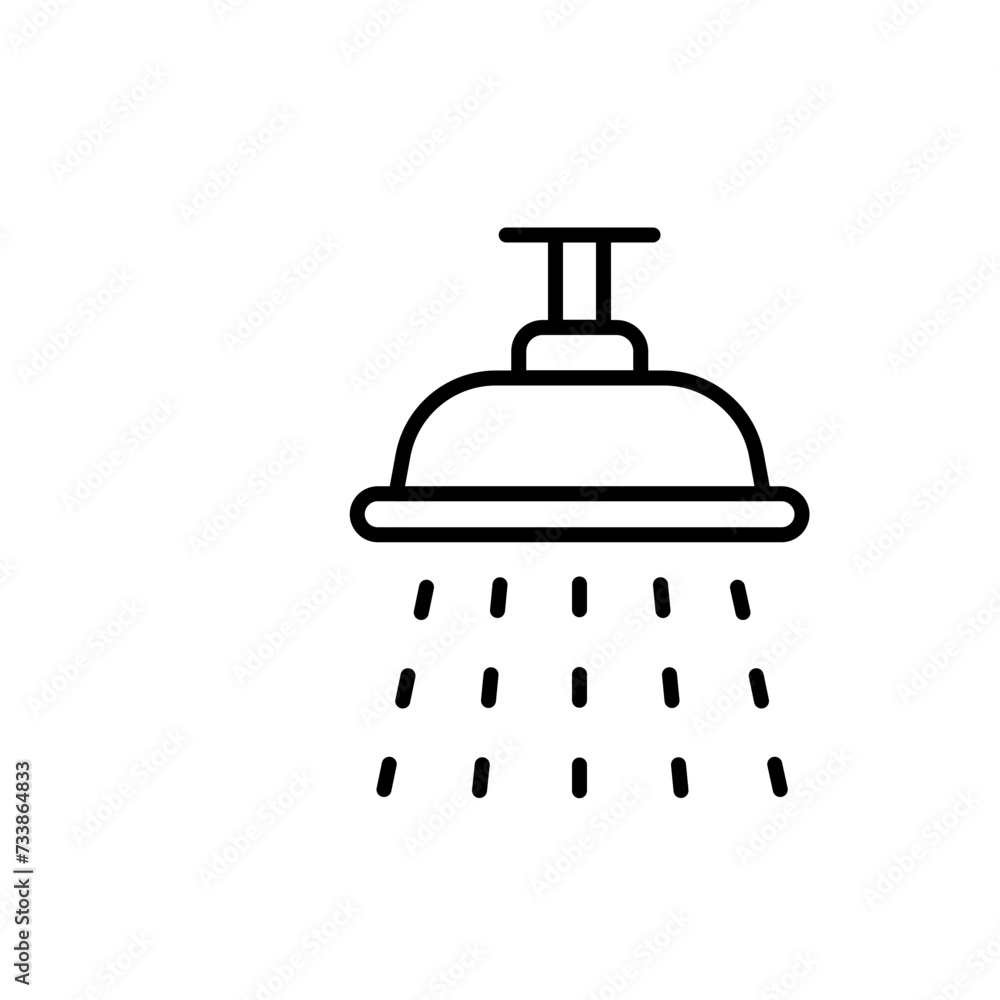 Bathroom shower outline icons, minimalist vector illustration ,simple transparent graphic element .Isolated on white background Bathroom shower outline icons, minimalist vector illustration ,simple transparent graphic element .Isolated on white background