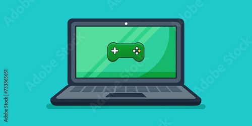 laptop and social media icon technology