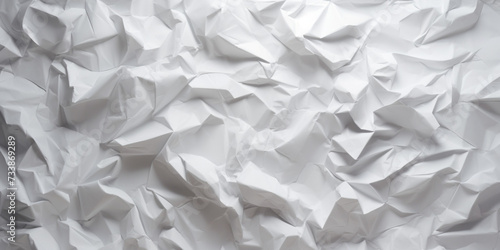 Crushed white paper texture, white natural fibre flecks, crumpled mulberry paper texture border background, soft shadow