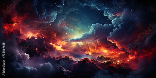 Gorgeous galactic clouds that create amazing patterns against the backdrop of endless s