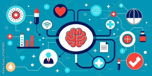 neural mind map for doctor and medical science