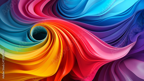 Liquid spiral of paint artistic abstract wallpaper Ai generated image