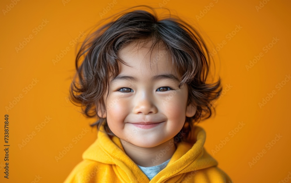 happy smiling asian kid in a professional studio background happy smiling asian kid in a professional studio background