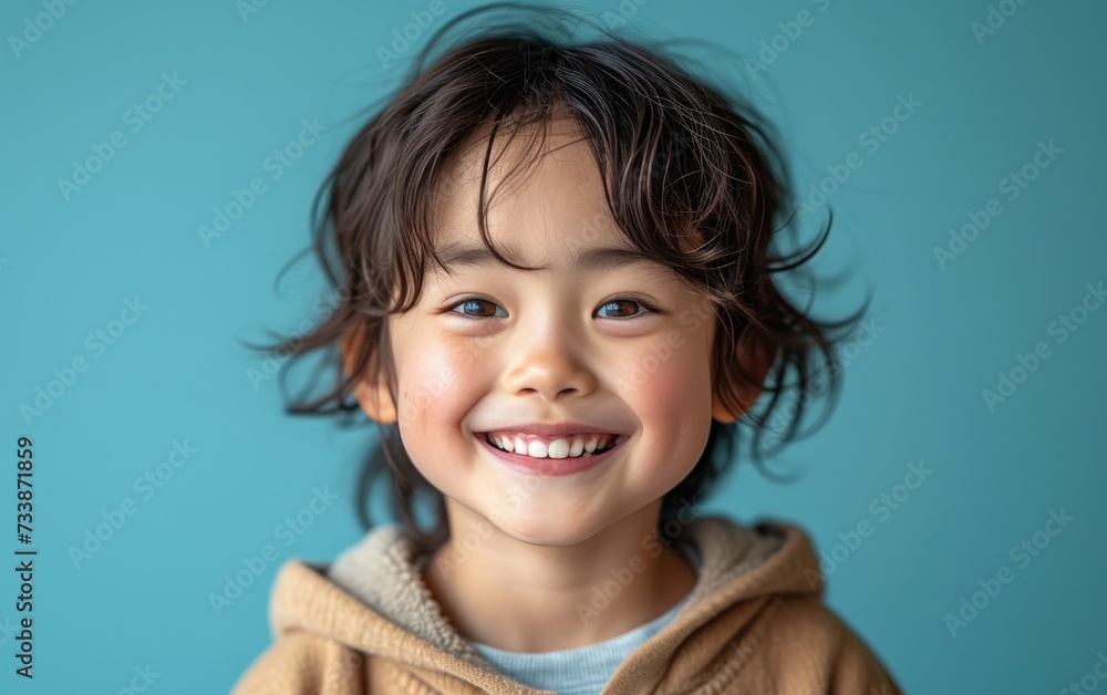 happy smiling asian kid in a professional studio background happy smiling asian kid in a professional studio background