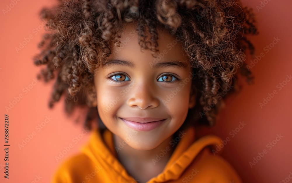 happy smiling African American kid in a professional studio background happy smiling African American kid in a professional studio background