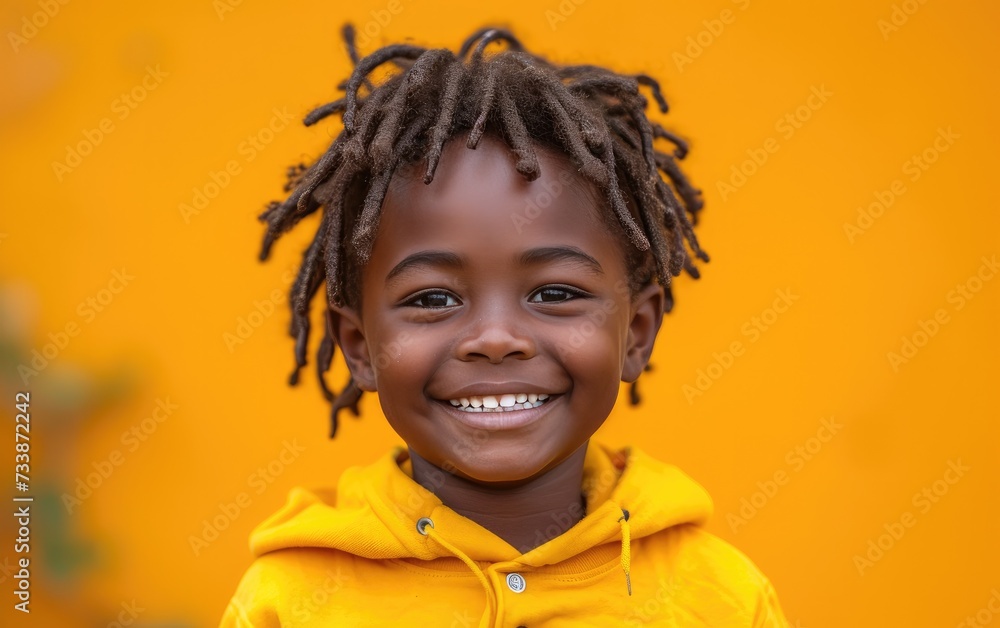 happy smiling African American kid in a professional studio background happy smiling African American kid in a professional studio background