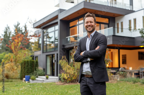 Wallpaper Mural Portrait of Young and Successful Real Estate Agent Torontodigital.ca