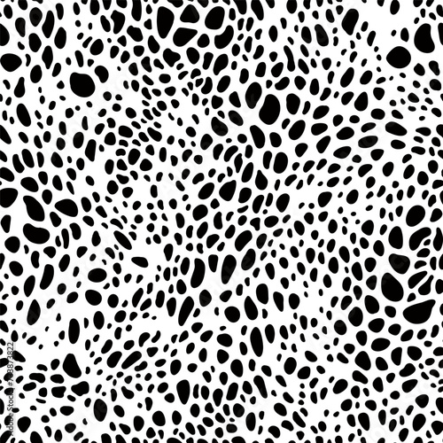 Seamless monochrome abstract pattern with spots. Abstract vector background.