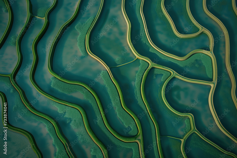 Surreal labyrinth like landscape inspired by the rice fields in Vietnam ...