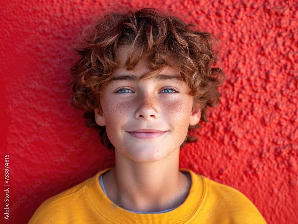 happy smiling caucasian kid portrait, professional studio background happy smiling caucasian kid portrait, professional studio background