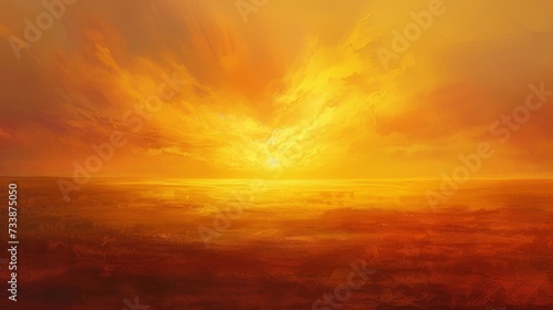 Glowing Sunset  Painting the Sky with Radiance