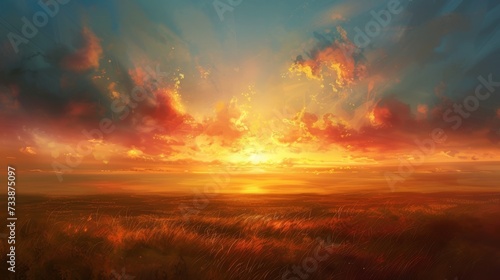 Glowing Sunset: Painting the Sky with Radiance © MAY