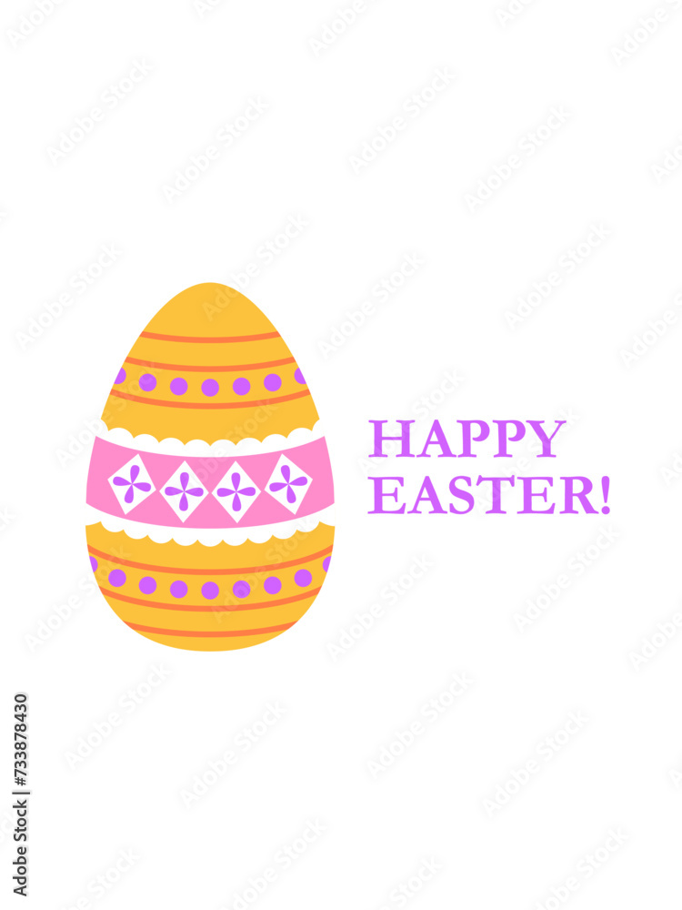Colorful Easter egg isolated on white background. Happy Easter lettering and inscription. Spring time celebration. Colorful festive greeting card, flyer, background. Colorful Easter egg isolated on white background. Happy Easter lettering and inscription. Spring time celebration. Colorful festive greeting card, flyer, background.
