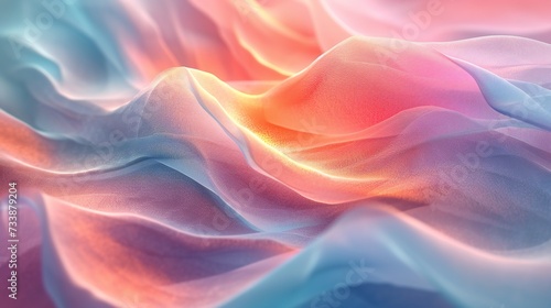 Ethereal Swirls: Soft colors blend on wavy aloe forms, creating a serene scene.