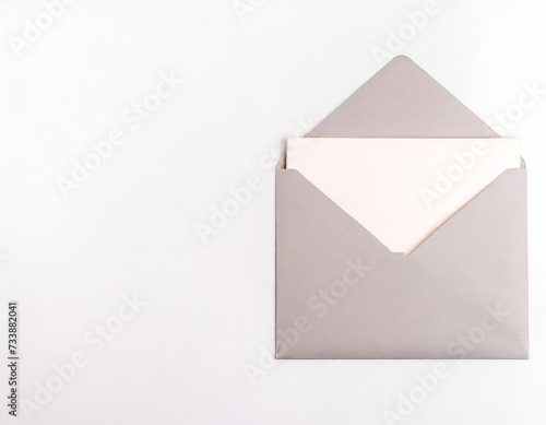 Envelope on white background.