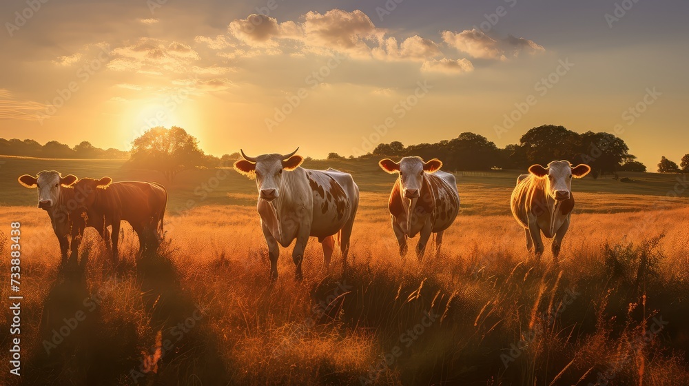 cattle texas cows - obrazy, fototapety, plakaty 