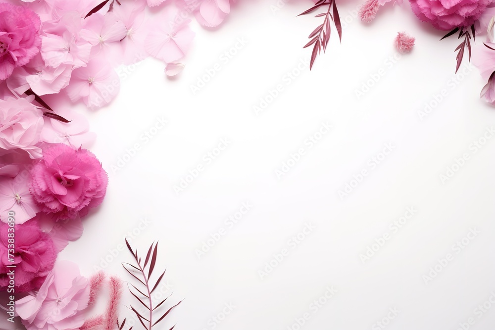 Fototapeta premium very nice pink roses, create backgrounds, congratulations, invitations, words of love etc.