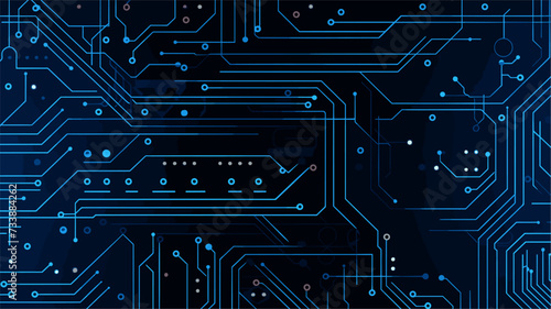 Circuit board-inspired background with stylized electronic components  conveying the technological essence of artificial intelligence. simple minimalist illustration creative