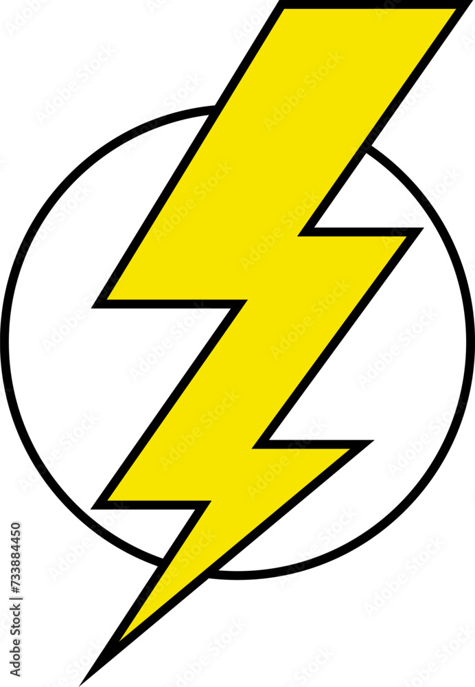 Flash lightning bolt icon. Electric power symbol. Power energy sign. High voltage warning sign, symbol. Caution electric shock. Vector illustration Flash lightning bolt icon. Electric power symbol. Power energy sign. High voltage warning sign, symbol. Caution electric shock. Vector illustration