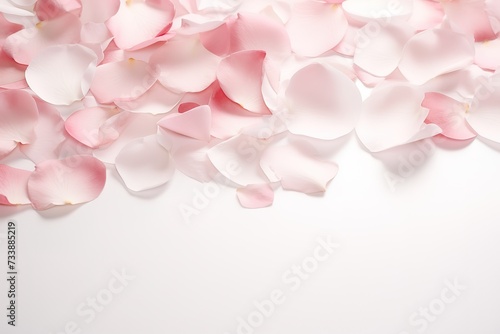 beautiful arrangement of pink rose petals