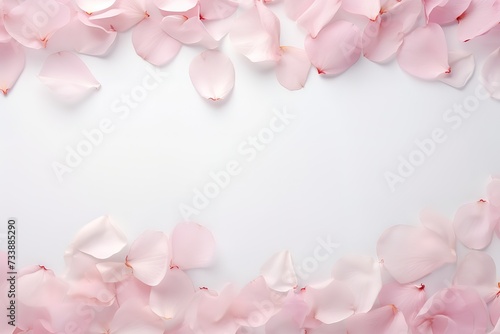 beautiful arrangement of pink rose petals