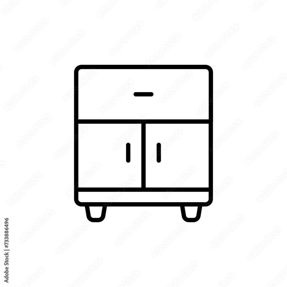 Cupboard outline icons, minimalist vector illustration ,simple transparent graphic element .Isolated on white background Cupboard outline icons, minimalist vector illustration ,simple transparent graphic element .Isolated on white background