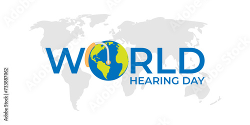 Vector illustration of World Hearing Day social media feed template