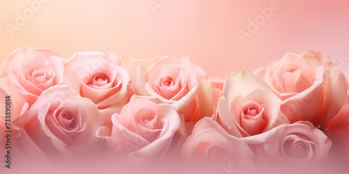 Blurred background with pink roses is very nice  for backgrounds  congratulations  invitations  words of love etc.