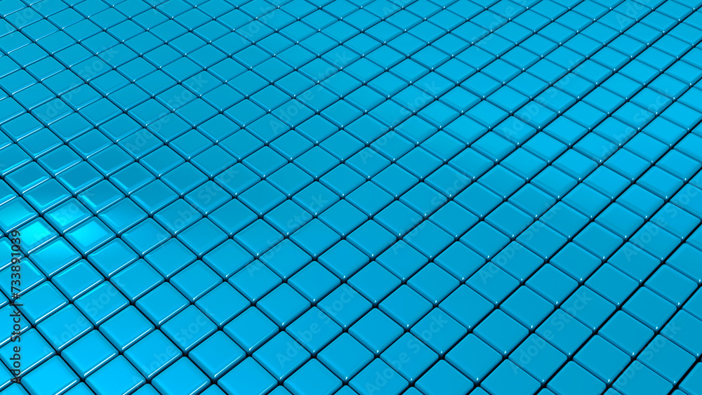 blue cubes square 3d metallic background blue cubes square 3d metallic background