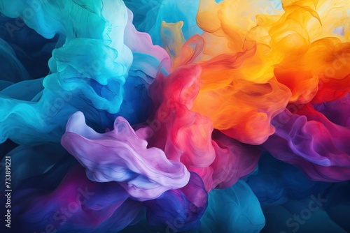 Abstract background of acrylic paint in water. Colorful abstract background. Background for design.