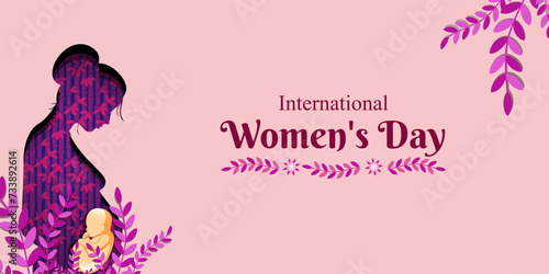 Vector illustration of International Womens Day social media feed template