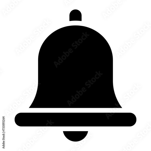 Notification bell icon. Alarm symbol. Incoming inbox message. Ringing bells. Alarm clock and smartphone application alert.