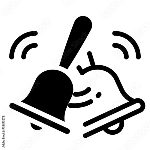 ringing hand bell icon photo