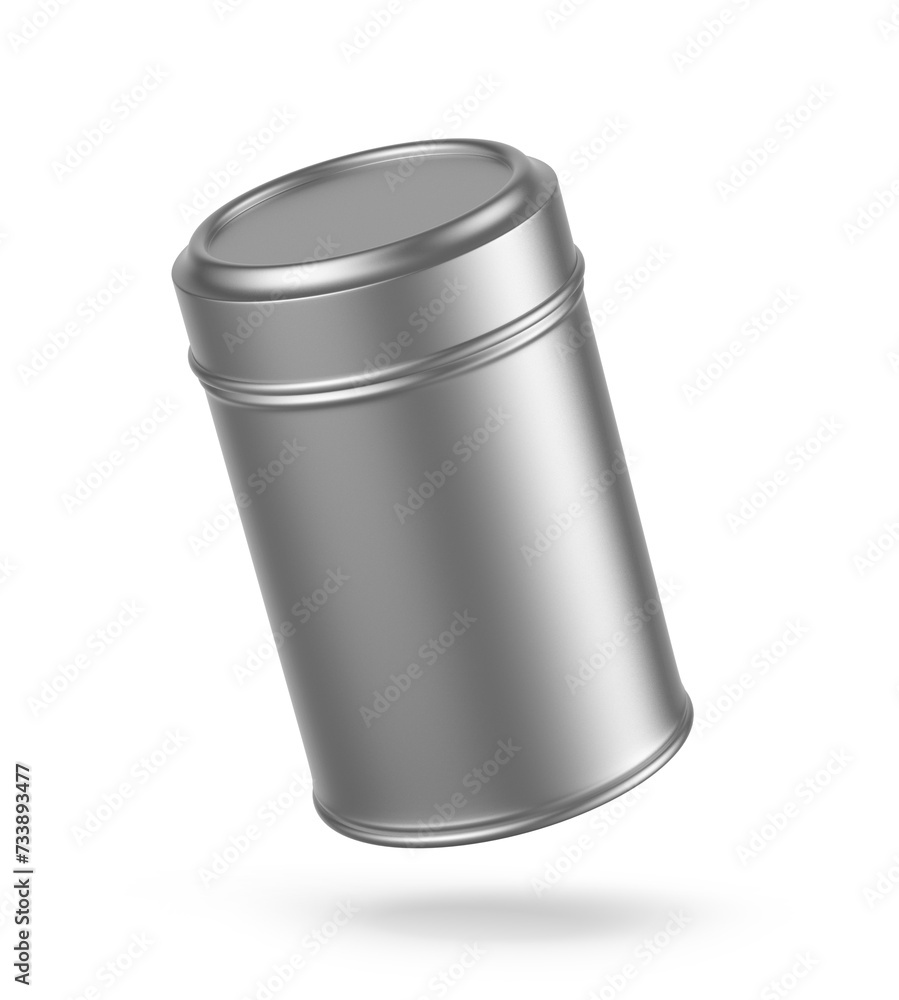 Tin food jar with lid blank template, 3d illustration. Tin food jar with lid blank template, 3d illustration.