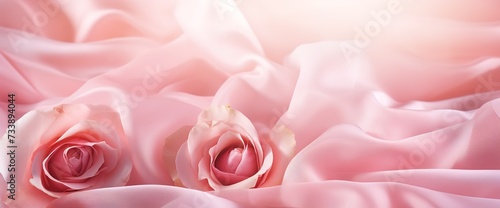 Blurred background with pink roses is very nice, for backgrounds, congratulations, invitations, words of love etc.