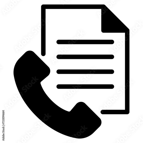 call with document icon