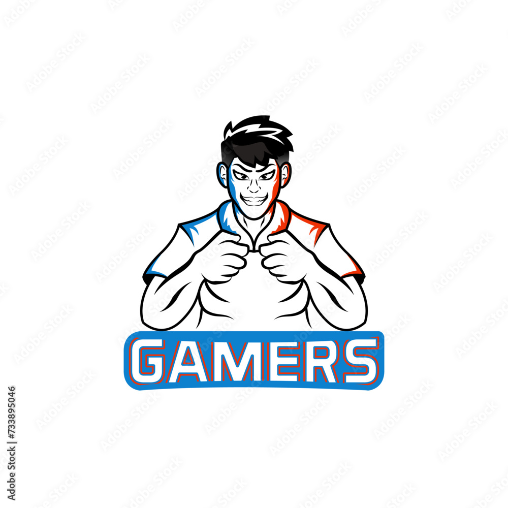 Gamer logo colorful design