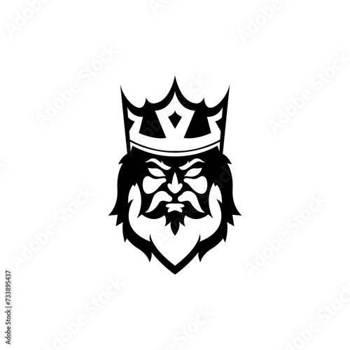 King b & w logo icon concept