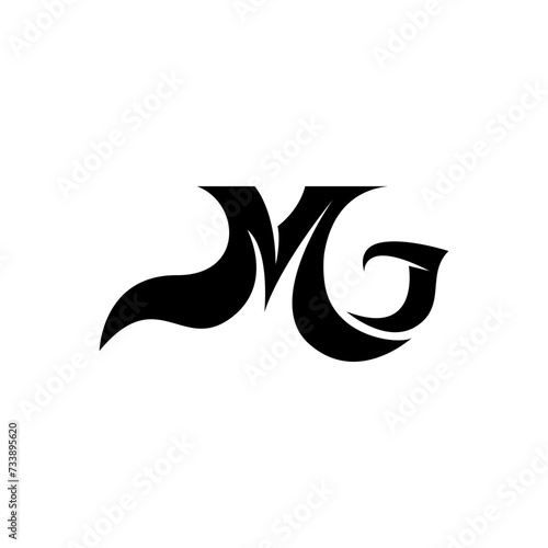 M G logo design concept