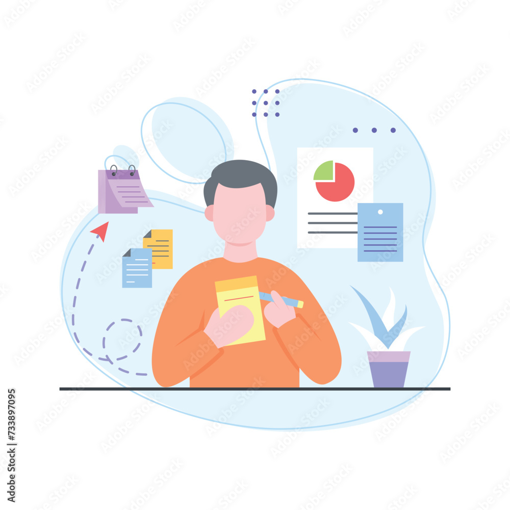 Well design project management flat illustration with high quality graphics Well design project management flat illustration with high quality graphics