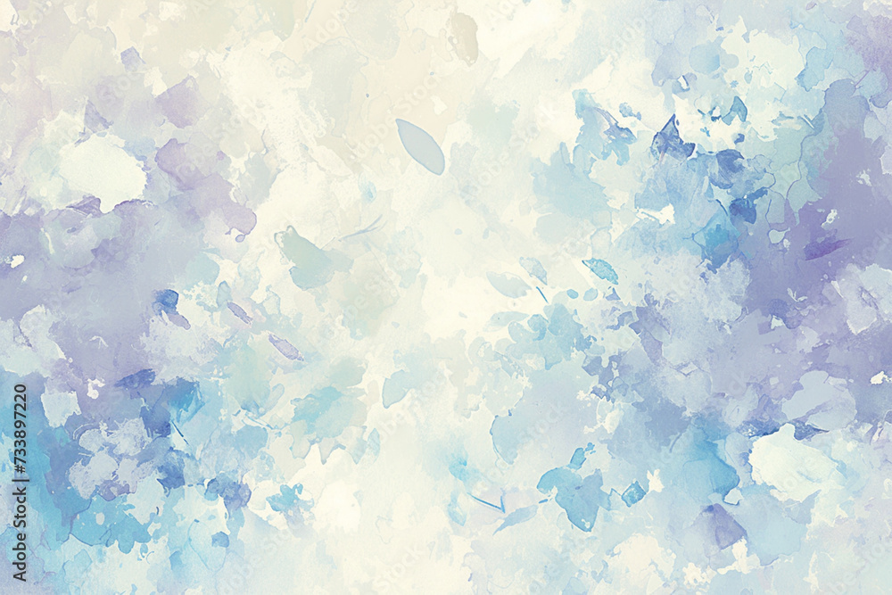 A soft watercolor background with a delicate wash of pastel colors, blending seamlessly into a dreamy, ethereal pattern  - obrazy, fototapety, plakaty 