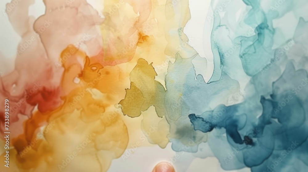 Watercolor abstraction of tranquility, painted in Grow Your Own colors