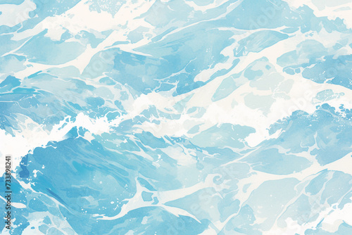 A soothing watercolor background with a gentle wave pattern, capturing the quiet movement of water in pale blues and whites