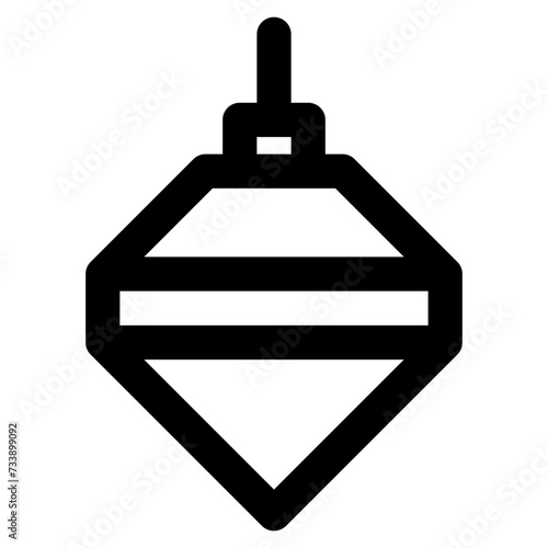 plumb bob vector outline icon