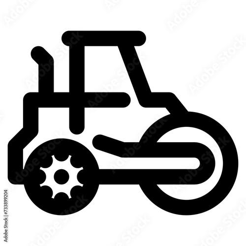 steamroller vector outline icon