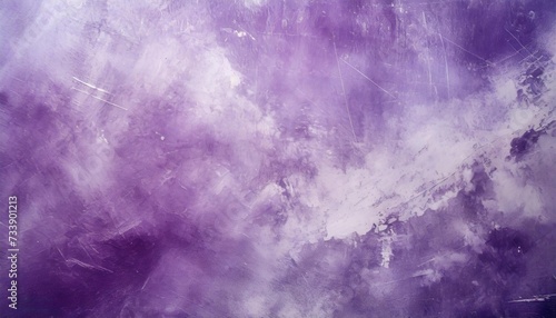An abstract texture background of purple hues with white patches resembling a distressed painted canvas