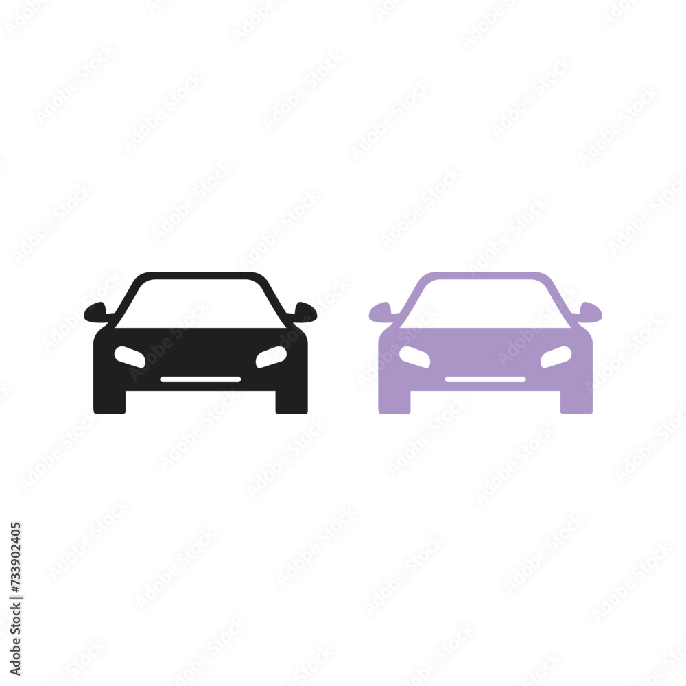 Set of car. black and blue car design. car vector illustration