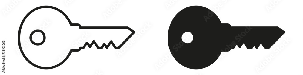 Access key line art icon for apps and website Access key line art icon for apps and website