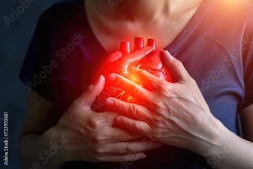 Handheld chest, heart attack symptom